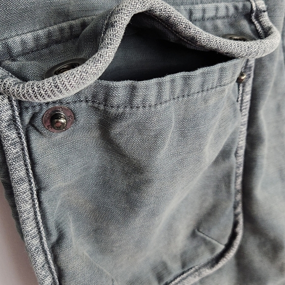 Free People Women's Size S 100% Cotton Gray Military Jacket - Picture 7 of 15